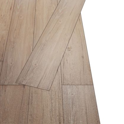 Самозалепващи подови дъски, PVC, 2,51 м², 2 мм, кафяв дъб