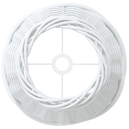 Абажур за лампа бял Ø15x12 см ракита