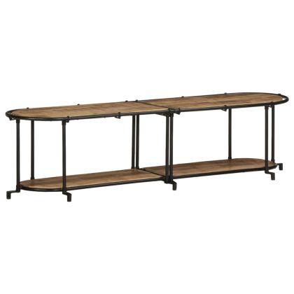 ТВ шкаф, 160x42x40 см, грубо мангово дърво масив