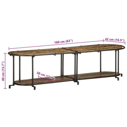 ТВ шкаф 160x42x40 cm Масивна дървесина Възстановена