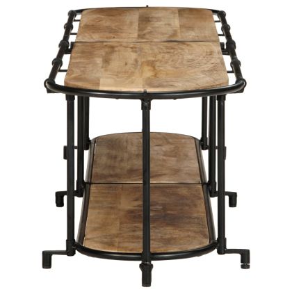 ТВ шкаф, 200x42x40 см, грубо мангово дърво масив