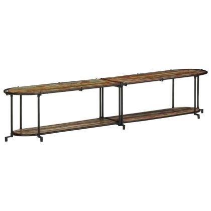 ТВ шкаф, 200x42x40 см, масивно регенерирано дърво