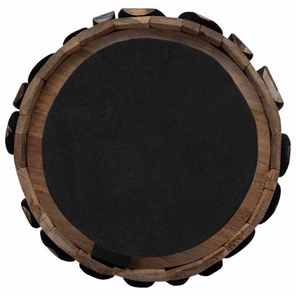 Коледно дърво с поставка Кафяво 120 cm Тиково дърво масив