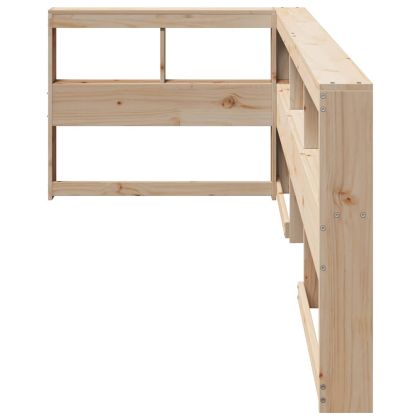 Табла за книги с L-образна, 90 см, масивно дърво бор