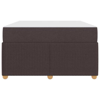 Рамка за легло с матрак Тъмен кафяв 120 x 190 cm текстил