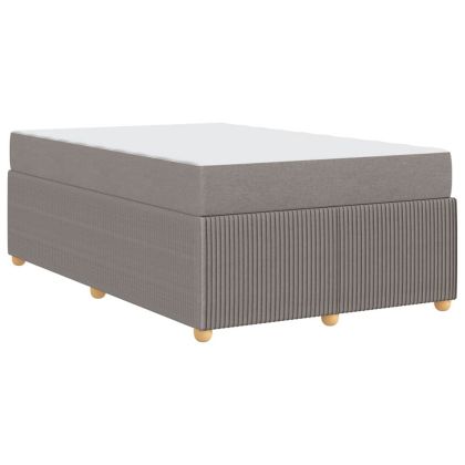 Рамка за легло с матрак Таупе 120 x 190 cm текстил