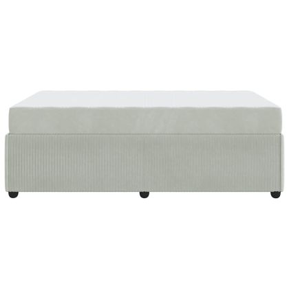 Рамка за легло с матрак Светлосиво 120 x 190 cm текстил