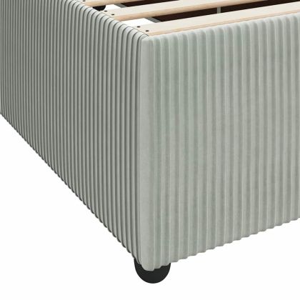 Рамка за легло с матрак Светлосиво 120 x 190 cm текстил