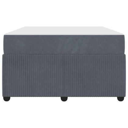 Рамка за легло с матрак Тъмен сив 120 x 190 cm текстил