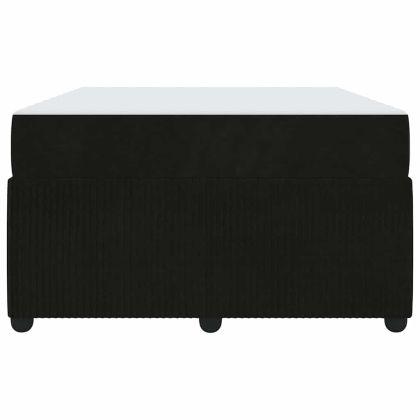 Рамка за легло с матрак Черно 120 x 190 cm текстил