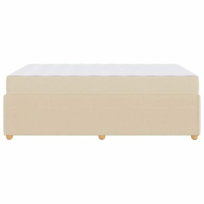Рамка за легло с матрак Крем 120 x 200 cm текстил