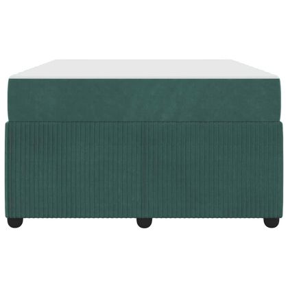 Рамка за легло с матрак Тъмен зелен 120 x 200 cm текстил