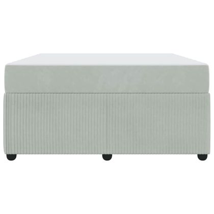 Рамка за легло с матрак Светлосиво 140 x 200 cm текстил