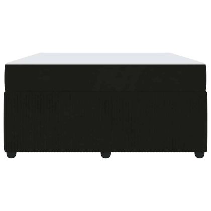 Рамка за легло с матрак Черно 140 x 200 cm текстил