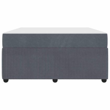 Рамка за легло с матрак Тъмен сив 160 x 200 cm текстил