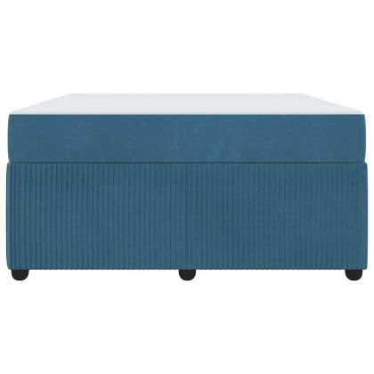 Рамка за легло с матрак Синьо 160 x 200 cm текстил