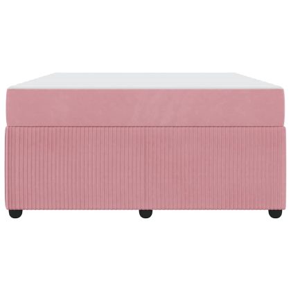 Рамка за легло с матрак Розово 160 x 200 cm текстил