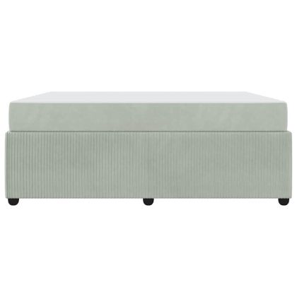 Рамка за легло с матрак Светлосиво 180 x 200 cm текстил