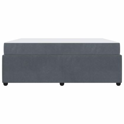 Рамка за легло с матрак Тъмен сив 180 x 200 cm текстил