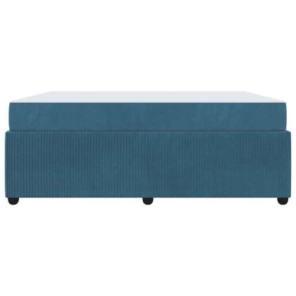 Рамка за легло с матрак Синьо 180 x 200 cm текстил