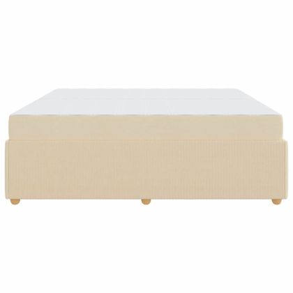 Рамка за легло с матрак Крем 200 x 200 cm текстил