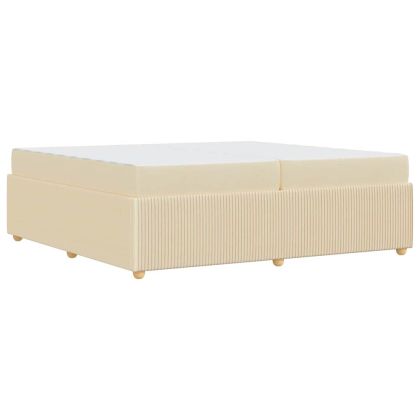 Рамка за легло с матрак Крем 200 x 200 cm текстил