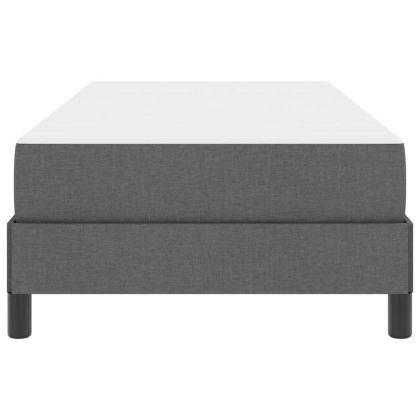 Легло с пружинирана основа Тъмен сив 80 x 200 cm текстил