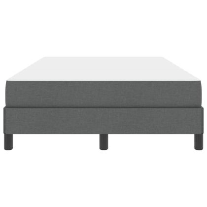 Легло с пружинирана основа Тъмен сив 120 x 200 cm текстил