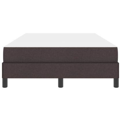 Легло с пружинирана основа Тъмен кафяв 120 x 200 cm текстил