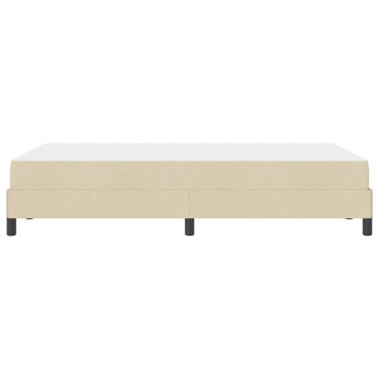 Легло с пружинирана основа с матрак Крем 120 x 200 cm текстил