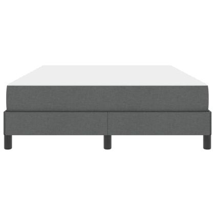 Легло с пружинирана основа Тъмен сив 140 x 190 cm текстил