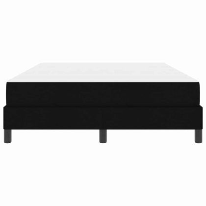 Легло с пружинирана основа с матрак Черно 140 x 200 cm текстил