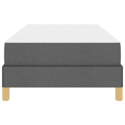 Легло с пружинирана основа Тъмен сив 80 x 200 cm текстил