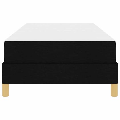 Легло с пружинирана основа с матрак Черно 80 x 200 cm текстил