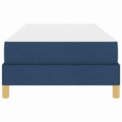 Легло с пружинирана основа Синьо 90 x 190 cm текстил