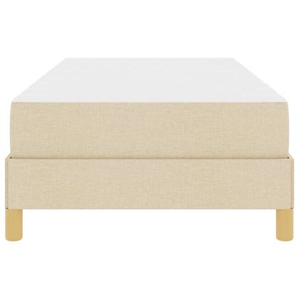 Легло с пружинирана основа с матрак Крем 90 x 200 cm текстил