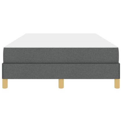 Легло с пружинирана основа Тъмен сив 120 x 190 cm текстил