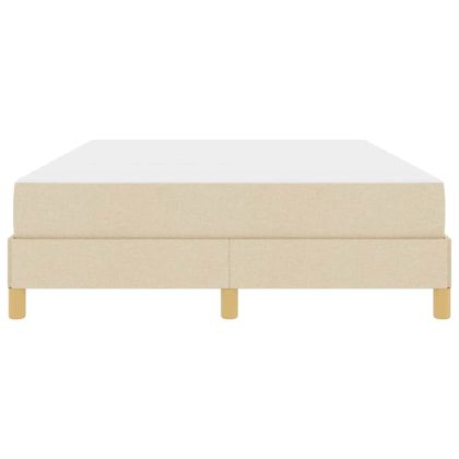 Легло с пружинирана основа Крем 140 x 200 cm текстил