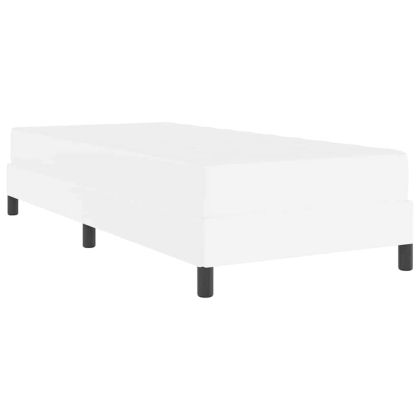 Рамка за легло с матрак Чисто бяло 90 x 200 cm текстил