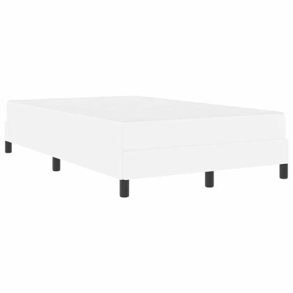 Рамка за легло с матрак Чисто бяло 120 x 200 cm текстил