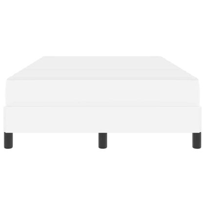 Рамка за легло с матрак Чисто бяло 120 x 200 cm текстил