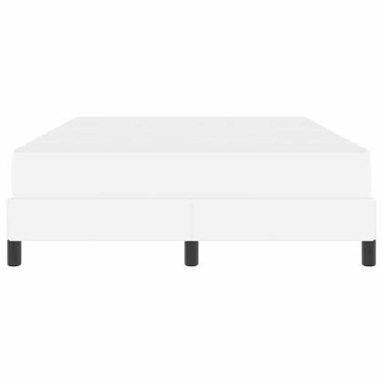 Рамка за легло с матрак Чисто бяло 140 x 190 cm текстил