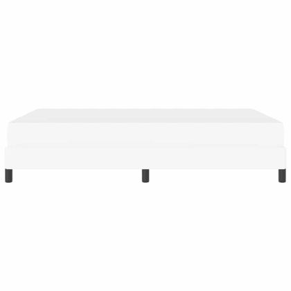 Рамка за легло с матрак Чисто бяло 140 x 190 cm текстил