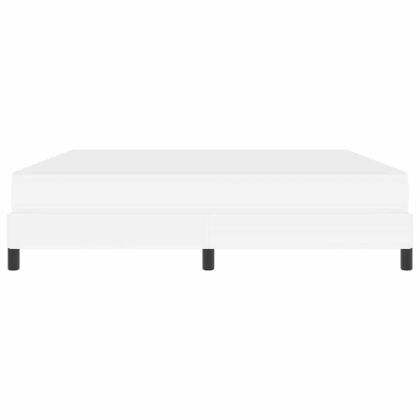 Рамка за легло с матрак Чисто бяло 180 x 200 cm текстил