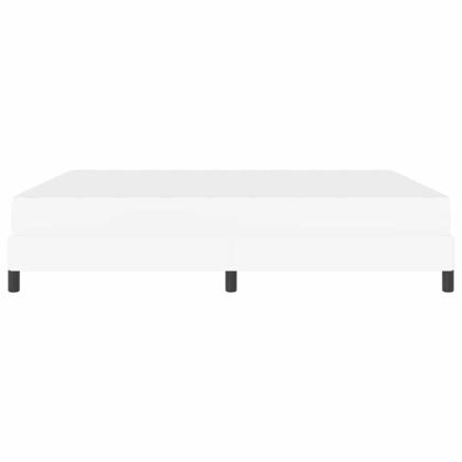 Рамка за легло с матрак Чисто бяло 180 x 200 cm текстил