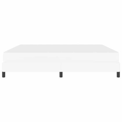 Рамка за легло с матрак Чисто бяло 200 x 200 cm текстил