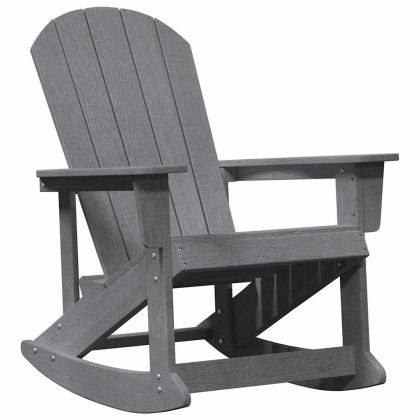 Люлеещ се стол Adirondack Светлосиво 73.5 x 92 x 90 см HDPE