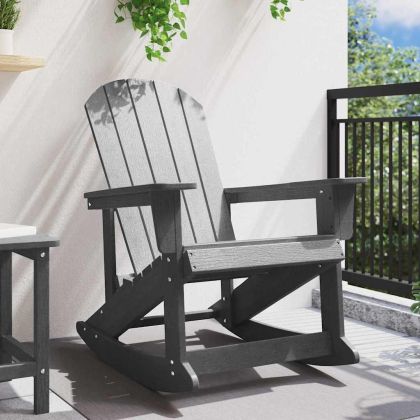 Люлеещ се стол Adirondack Светлосиво 73.5 x 92 x 90 см HDPE