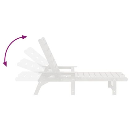 Шезлонг Бяло 73.5 x 92 x 90 см HDPE