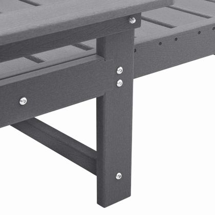 Шезлонг Светлосиво 73.5 x 92 x 90 см HDPE